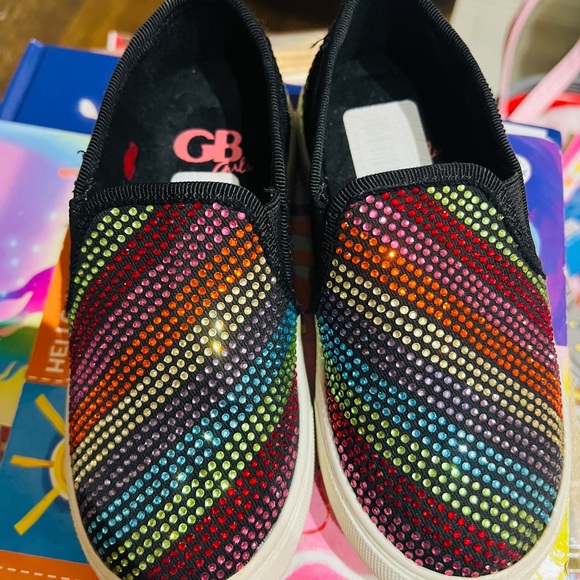 Colorful Rhinestone Slip-On Sneakers - Picture 2 of 3